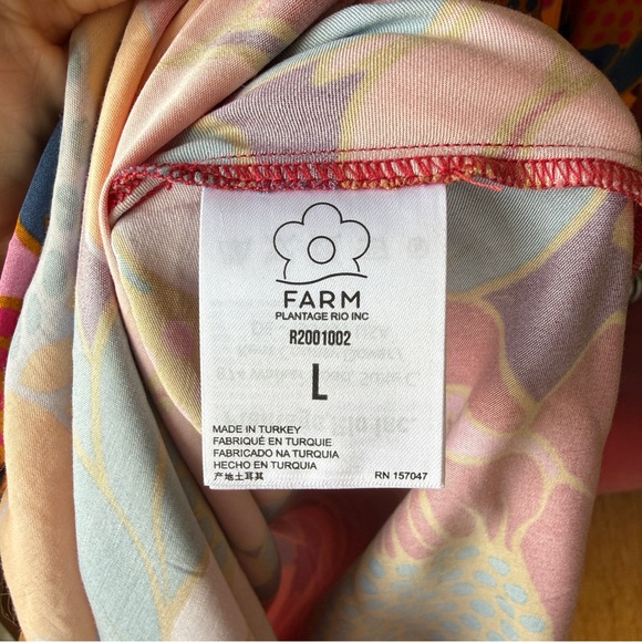 Farm Rio Floral Dots Midi Dress, size L - Picture 9 of 11